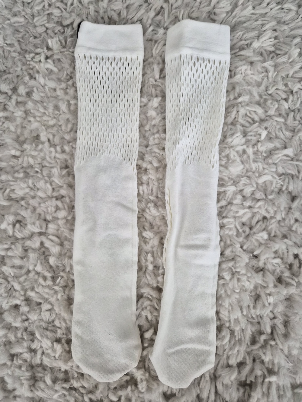 Alo Yoga White Fishnet Mesh Knee High Socks - Picture 6 of 10